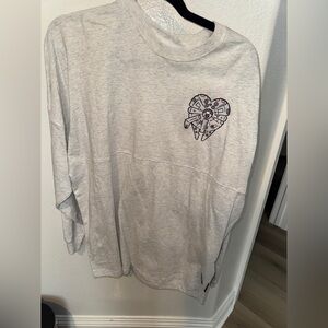 NWT Disney Star Wars Spirit Jersey, Long Sleeve Tee with Heart Design - Medium
